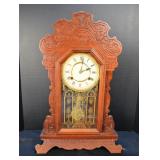 Ornate Shelf Clock with Pendulum with Key