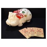 Ceramic Piggy Bank and Piggy Bank Dime Savers (3)