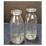 Pair of Milk Jars - 1 pt - glass 2554