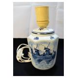 Vintage Holland Delft Blue 1022 Lamp