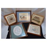 Five pieces of Needlepoint
