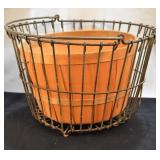 Metal Bushell Basket with Apple Basket