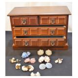 Jewelry Box with Ten Pair of Clipon Earrings