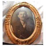 Vintage Oval Photograph in orante frame