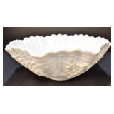 Imperial Milk Glass Grape Pattern Bowl