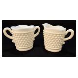 Westmoreland Milk Glass Cream & Sugar Set