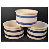 Three stoneware crocks