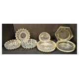 Large assortment of glass ashtrays