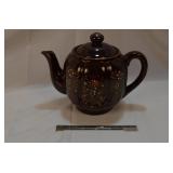 Brown Betty Handpainted Floral Teapot