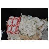 Large Assortment of Doillies, Tablerunners and Mor