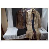 Trench Coat and Leather Coat