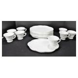 Milk Glass Snack Sets
