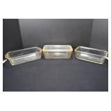 Fireking and Pyrex Glass Loaf Pans