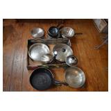 Large Assortment of Pots/Pans/Teapot and More