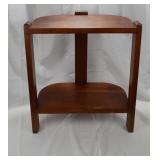 Handmade End Table with 2 Shelves