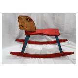 Vintage Wooden Rocking Horse
