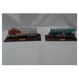 Pair of Avon Lionnel Train Cars on Stands