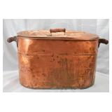 Antique Rever Copper Boiler w/Lid & Wooden Handles