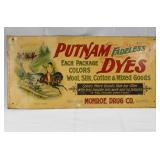 Vintage Putnam Fadeless Dyes Tin Sign