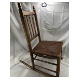 Barn Find Small Rocking Chair w/ Wicker Bottom