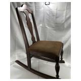Barn Find Small Rocking Chair w/ covered Bottom