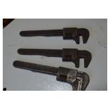 3 Vintage Pipe Wrenches
