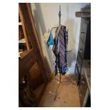 Hat/Purse Stand with hats and ties