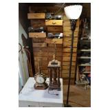 Floor Lamp, Table Lamp and Clock