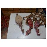 Vintage Pulley and Come Along