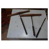 3 Vintage Augers - 1 without handle