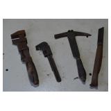 Two Vintage Wrenches, Hammer and Chisel