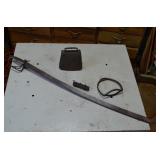 Vintage Cow Bell, Cword and Plumb Line
