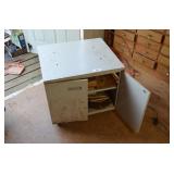 2-door rolling cart and contents