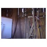 Barn Find:  2-person saws, sickles, sled