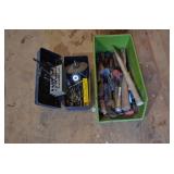 Vintage Chisels, Drill bits, Grinder Wheel and bo