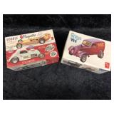 2pcs of vintage model cars Dragster Kit Willys Van