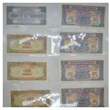 8 pcs. UNC British Military Paper Money