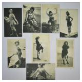 7 pcs. Antique Arcade Cards - Mack Sennett