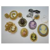 12 pcs. Costume Cameo Jewelry