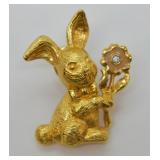 Vintage Rabbit Scarf / Tie Tack