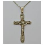 Sterling Silver Crucifix Pendant Necklace