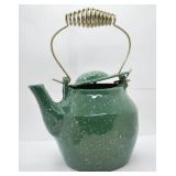 Vintage Cast Iron Enamel Kettle
