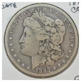 1893 CC MORGAN DOLLAR F