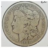 1884 CC MORGAN DOLLAR VG