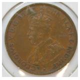 1929 AUSTRALIA HALF CENT XF RARE DATE