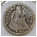1857 O HALF DIME  VG