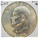 1976 S SILVER IKE DOLLAR  GEM