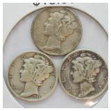 3 MERCURY DIMES