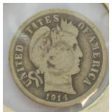 1914 D BARBER DIME