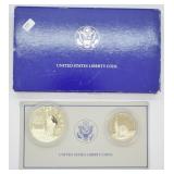 LIBERTY SILVER DOLLAR AND HALF W BOX PAPERS